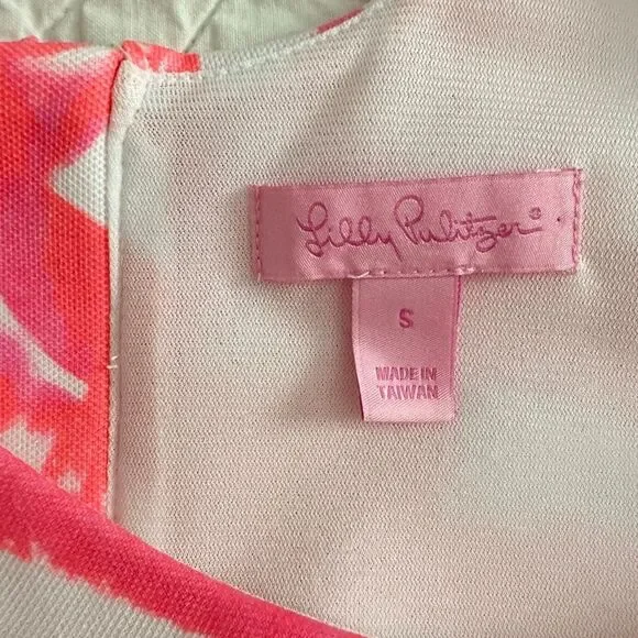 Lilly Pulitzer Callie Shift Dress Pink Sun Ray Shimmy Shimmy Women’s Small - Picture 4 of 12